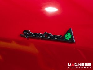 Alfa Romeo Emblem - Black - "Sportiva" w/ Cloverleaf